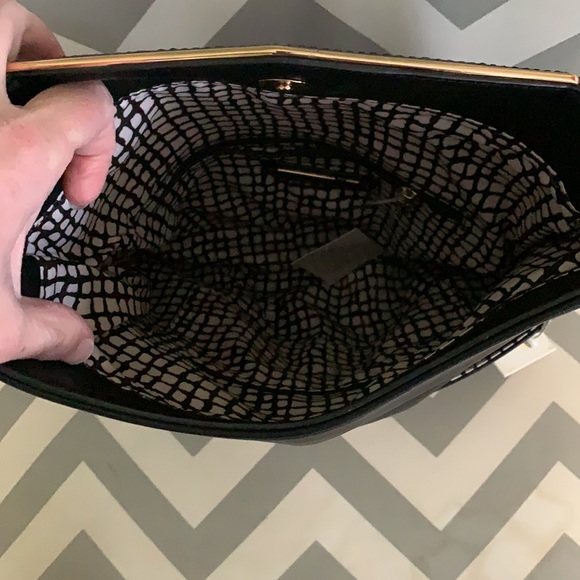 Urban Expressions Grey Heidi Alligator snake skin Clutch Purse - Picture 4 of 5